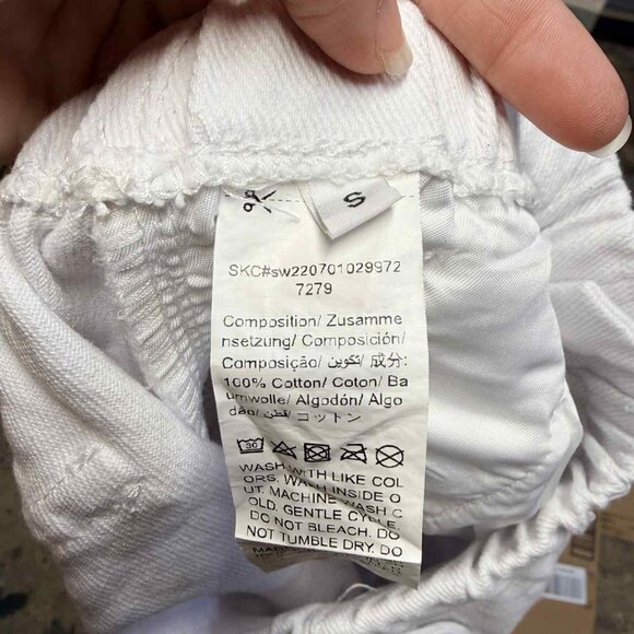 white stretch cargo pants NEW - Picture 3 of 3